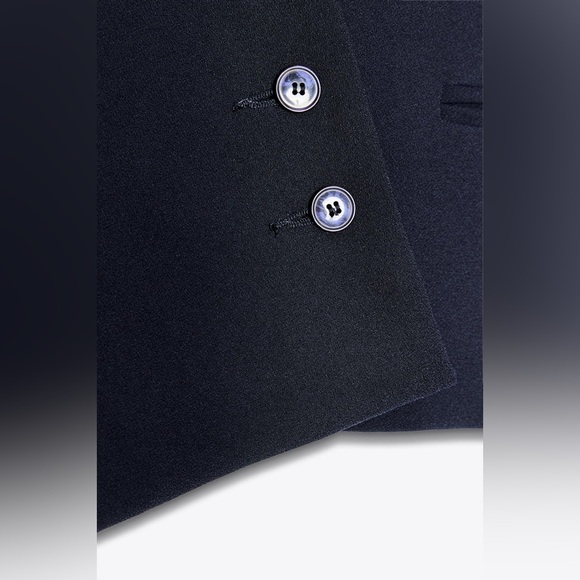 NWT. Zara ZW Collection Dark Blue Asymmetrical Vest with a V-Neck. Size M. - Picture 6 of 10